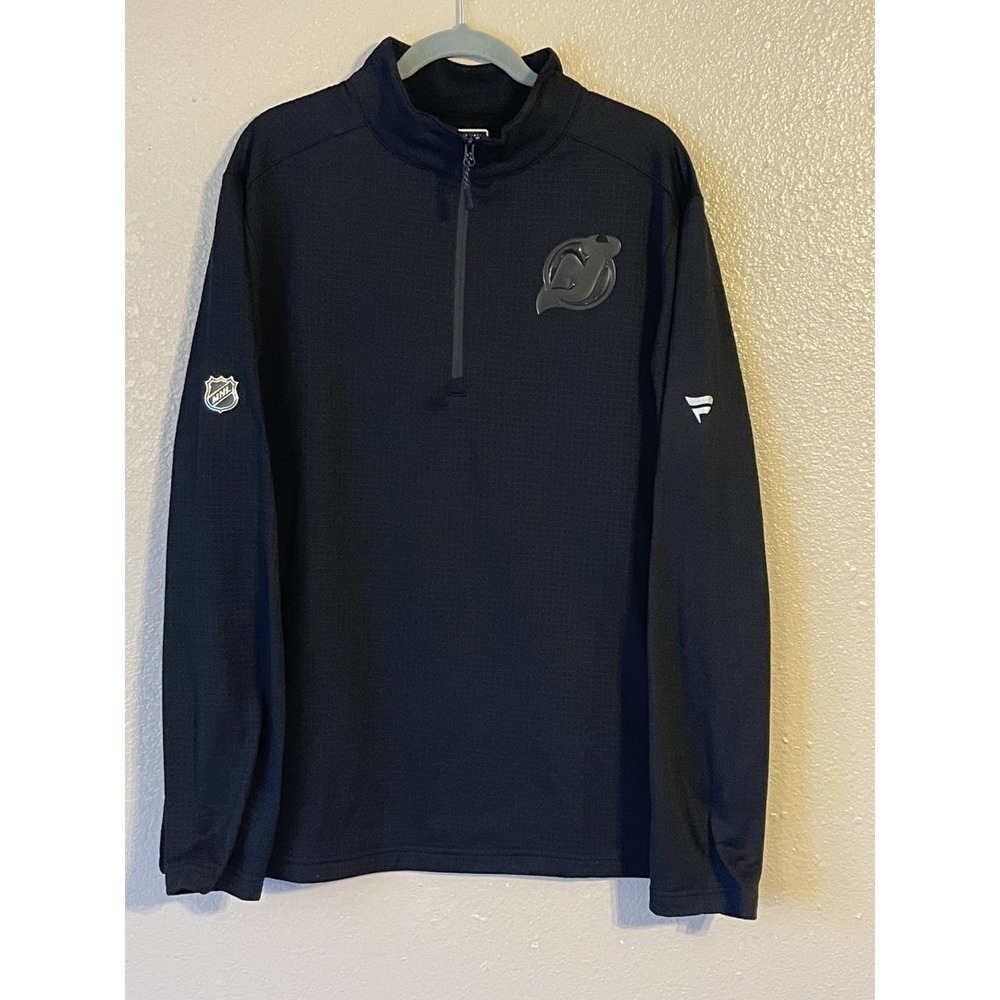 Men's XL NWOT New Jersey Devils NHL Fanatics Authentic Pro 1/4 Zip Pullover